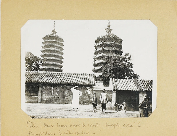 法國武官拉貝裏拍攝的始建於金代的雙塔寺（1905年-1910年）。