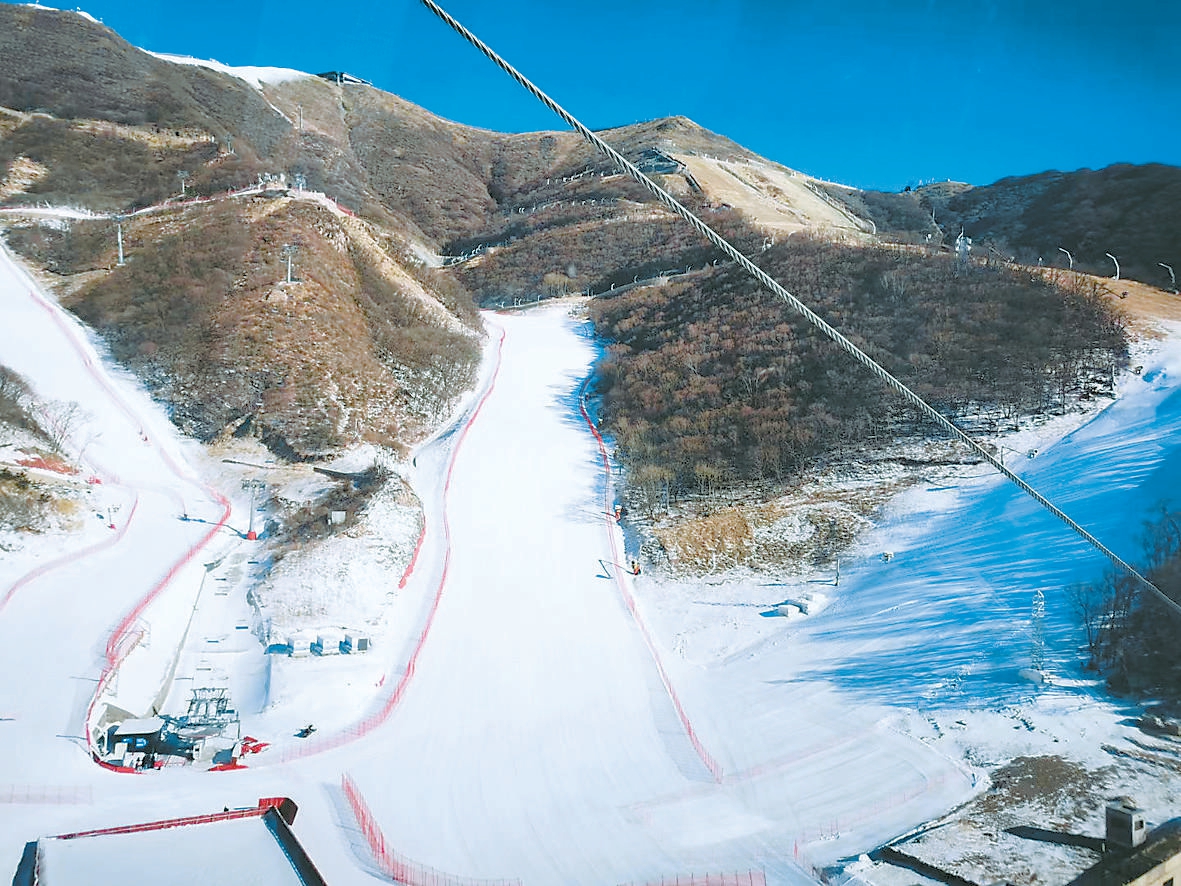 延慶奧林匹克園區“雪飛燕”俯瞰。