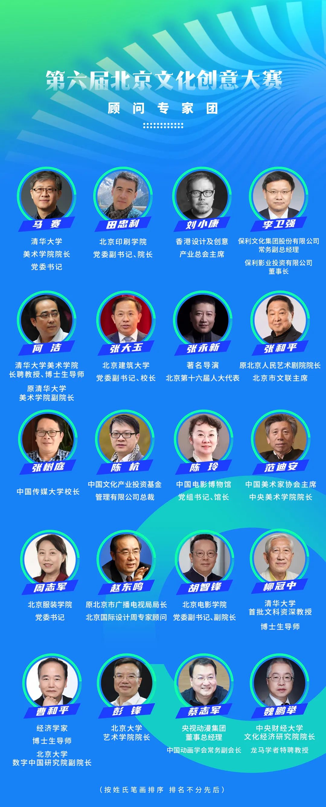 第六屆北京文化創意大賽顧問專家團