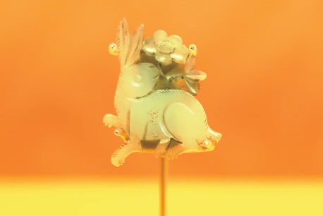 青玉兔形佩（明）