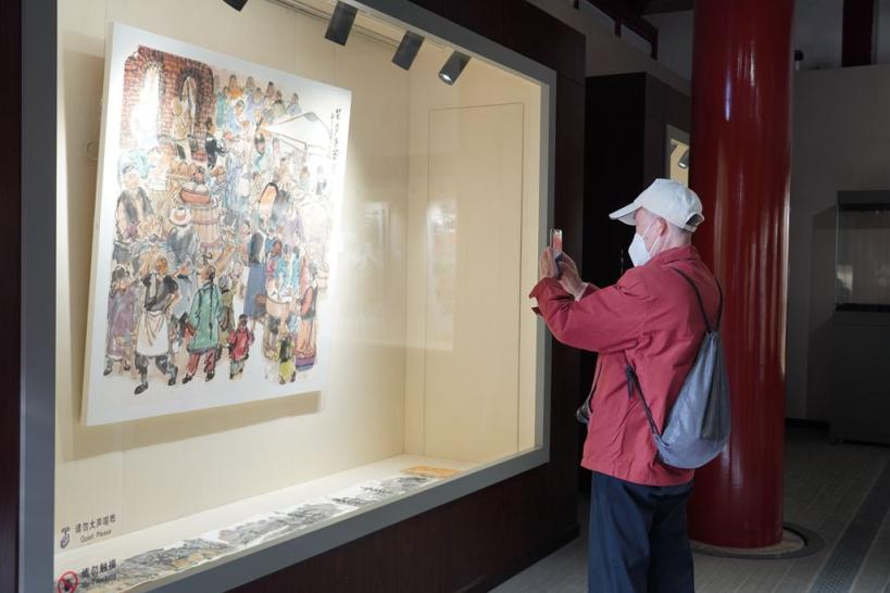 中軸線上觀新展 景山觀德殿展出京味兒書畫