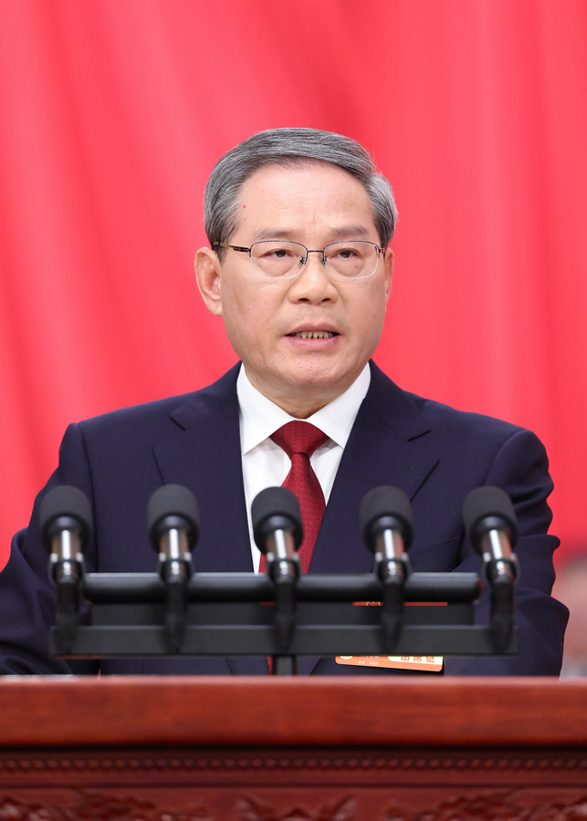 3月5日，李強總理代表國務院在十四屆全國人大三次會議上作《政府工作報告》。