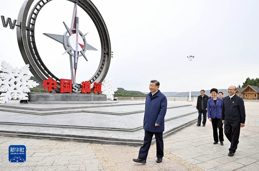 9月6日至8日，中共中央總書記、國家主席、中央軍委主席習近平在黑龍江考察。這是6日下午，習近平在大興安嶺地區漠河市北極村考察。