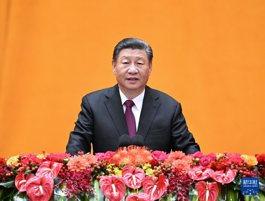 2月8日，中共中央、國務院在北京人民大會堂舉行2024年春節團拜會。中共中央總書記、國家主席、中央軍委主席習近平發表講話。