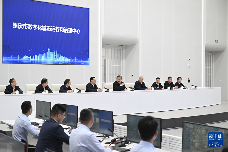 4月22日至24日，中共中央總書記、國家主席、中央軍委主席習近平在重慶考察。這是23日上午，習近平在重慶市數字化城市運作和治理中心考察。