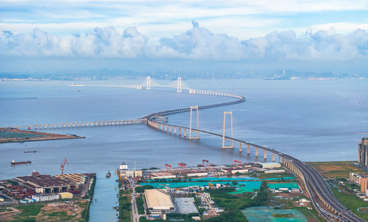 2024年6月27日拍攝的深中通道全景。