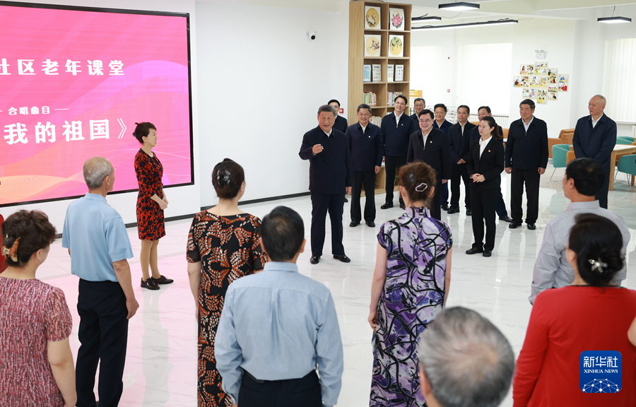 9月10日至13日，中共中央總書記、國家主席、中央軍委主席習近平在甘肅考察。這是11日下午，習近平在蘭州市安寧區棗林西社區黨群服務中心考察。