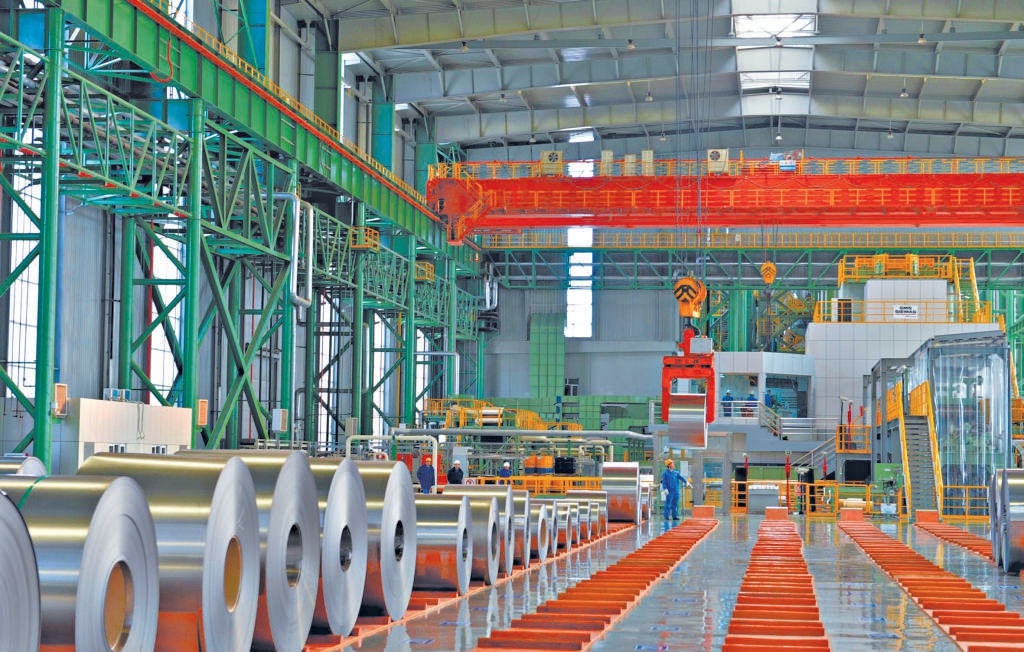 首鋼京唐公司的生産線。