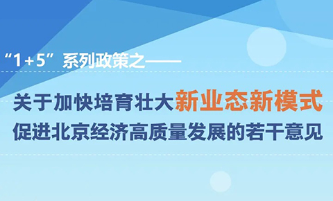 圖解“1+5”系列政策之——關於加快培育壯大新業態新模式促進北京經濟高品質發展的若干意見