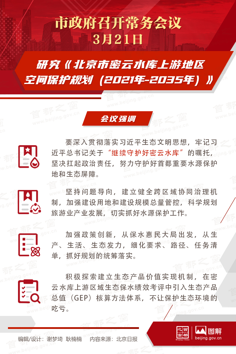 研究《北京市密雲水庫上游地區空間保護規劃（2021年-2035年）》