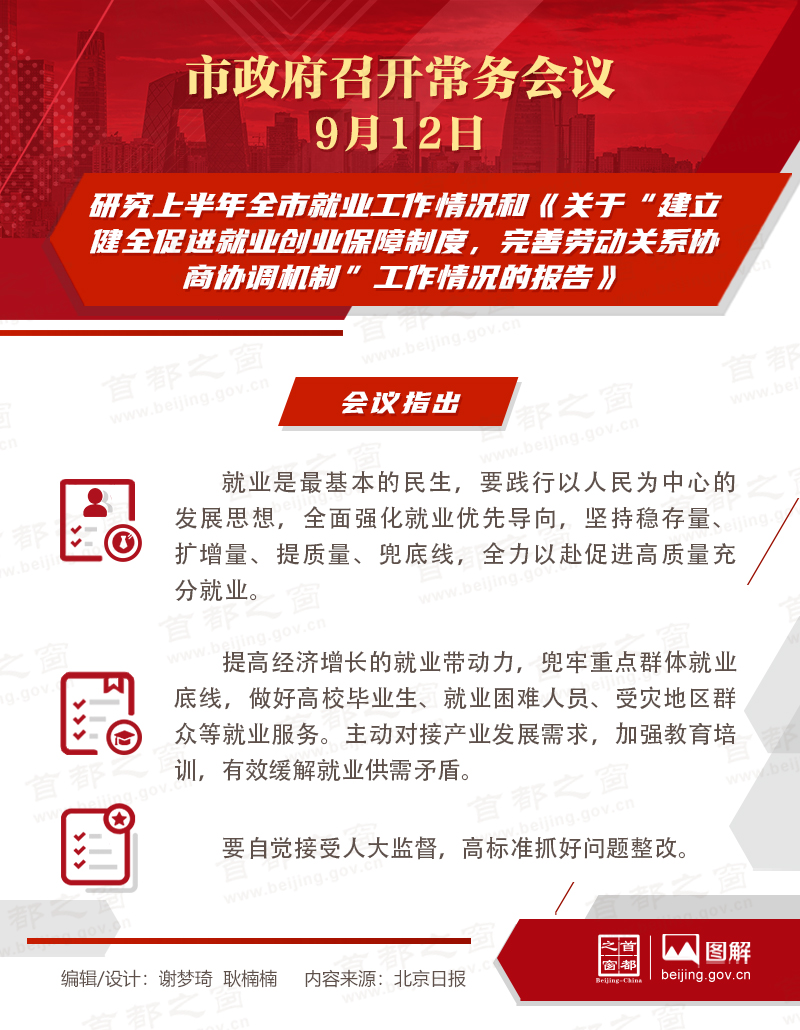 研究上半年全市就業工作情況和《關於“建立健全促進就業創業保障制度，完善勞動關係協商協調機制”工作情況的報告》