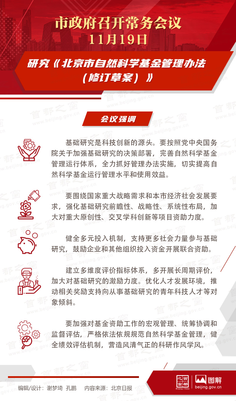 研究《北京市自然科學基金管理辦法（修訂草案）》