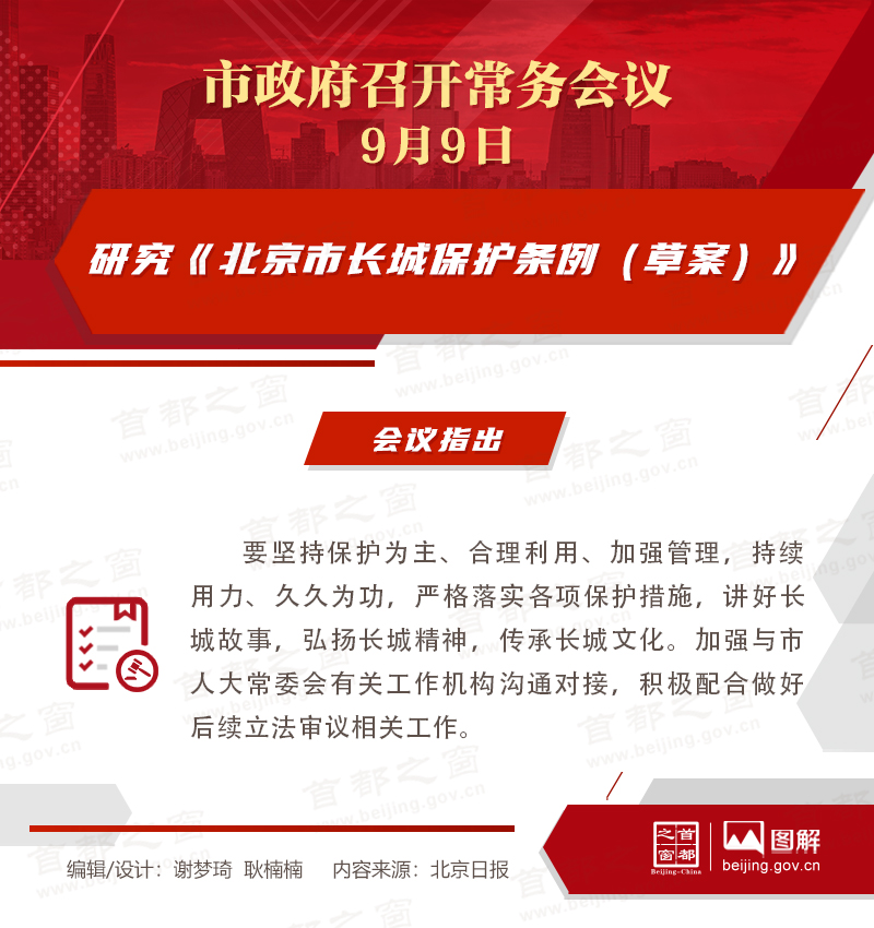 研究《北京市長城保護條例（草案）》