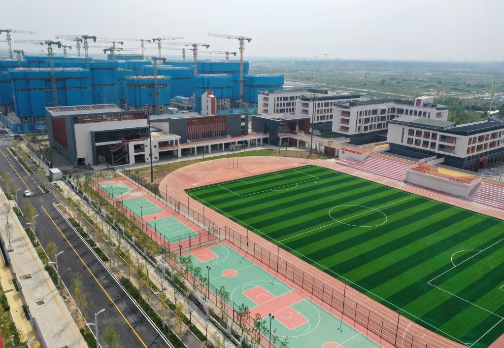 這是北京四中雄安校區（2022年8月17日攝）。