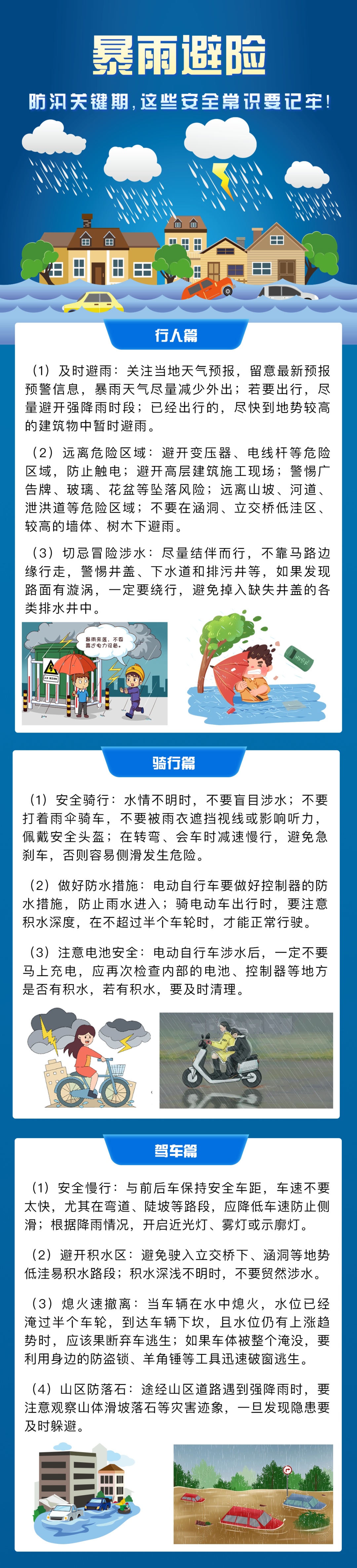 暴雨避險丨防汛關鍵期，這些安全常識要記牢!
