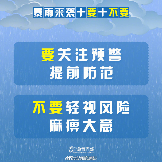 暴雨來襲十要十不要
