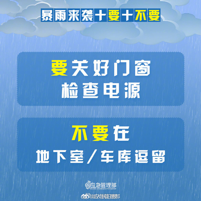 暴雨來襲十要十不要