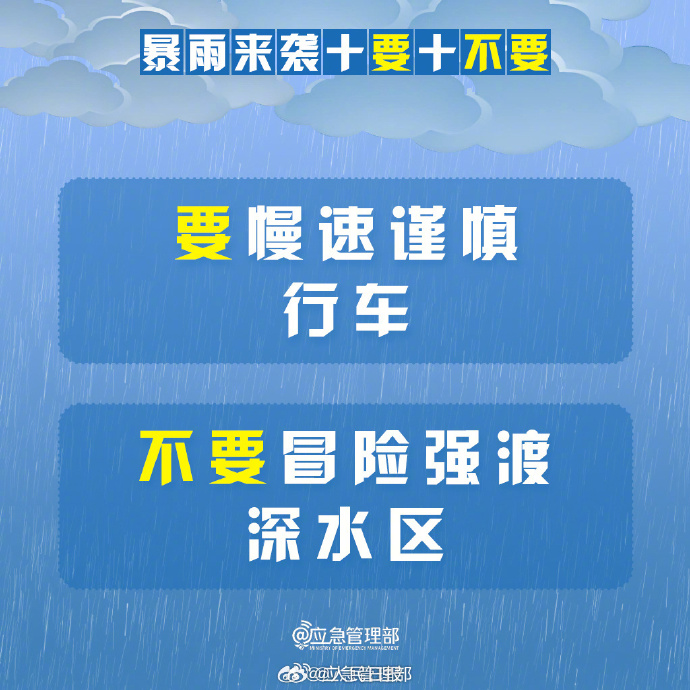 暴雨來襲十要十不要