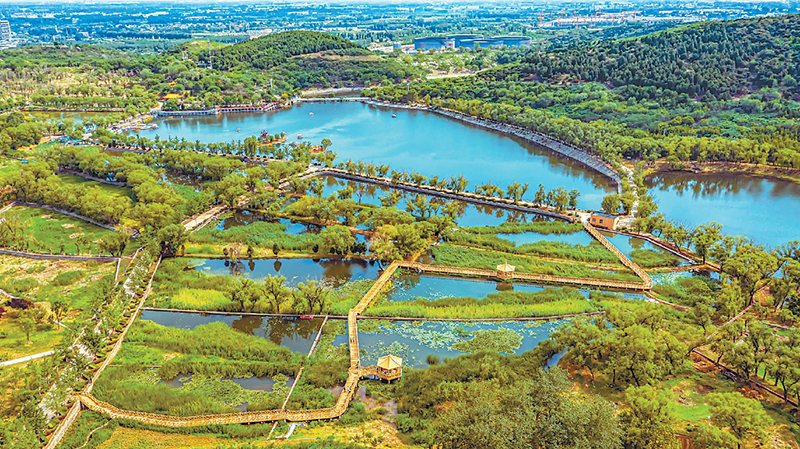 牛口峪濕地公園景色如畫