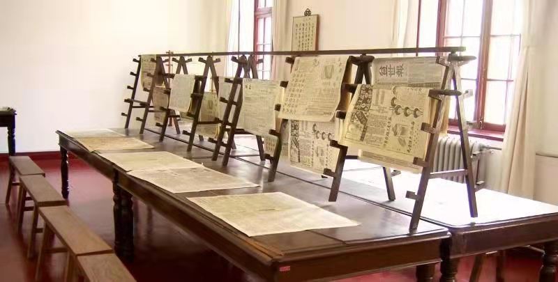　　北大紅樓新聞紙閱覽室(第二閱覽室)，毛澤東曾在此工作。劉岳/攝