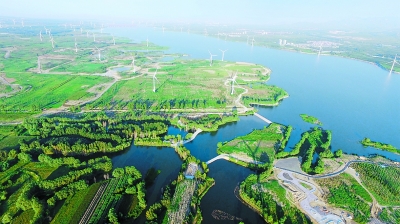 官廳20萬畝濕地公園凈化永定河