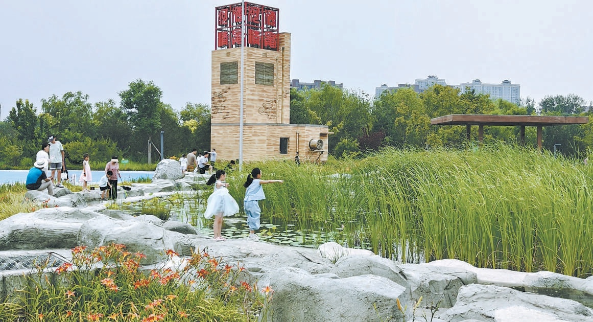 碧水公園地面是一片濕地，地下是污水處理廠。