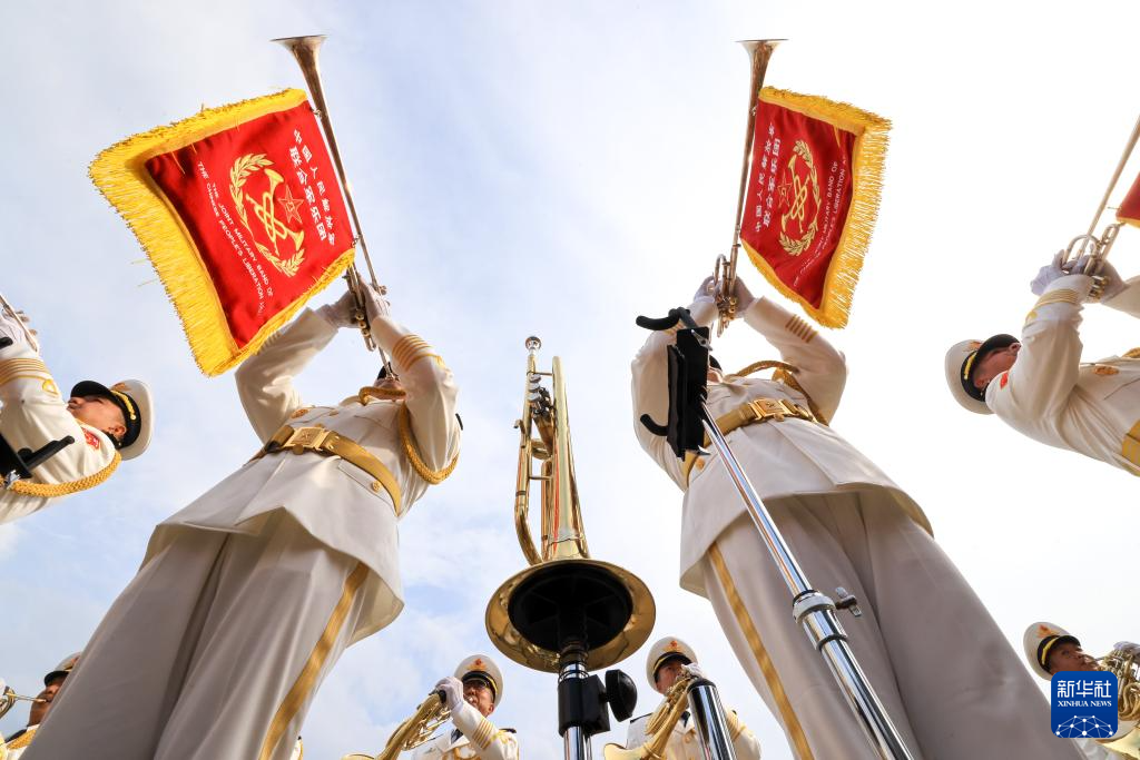 中國人民解放軍聯合軍樂團在進行訓練
