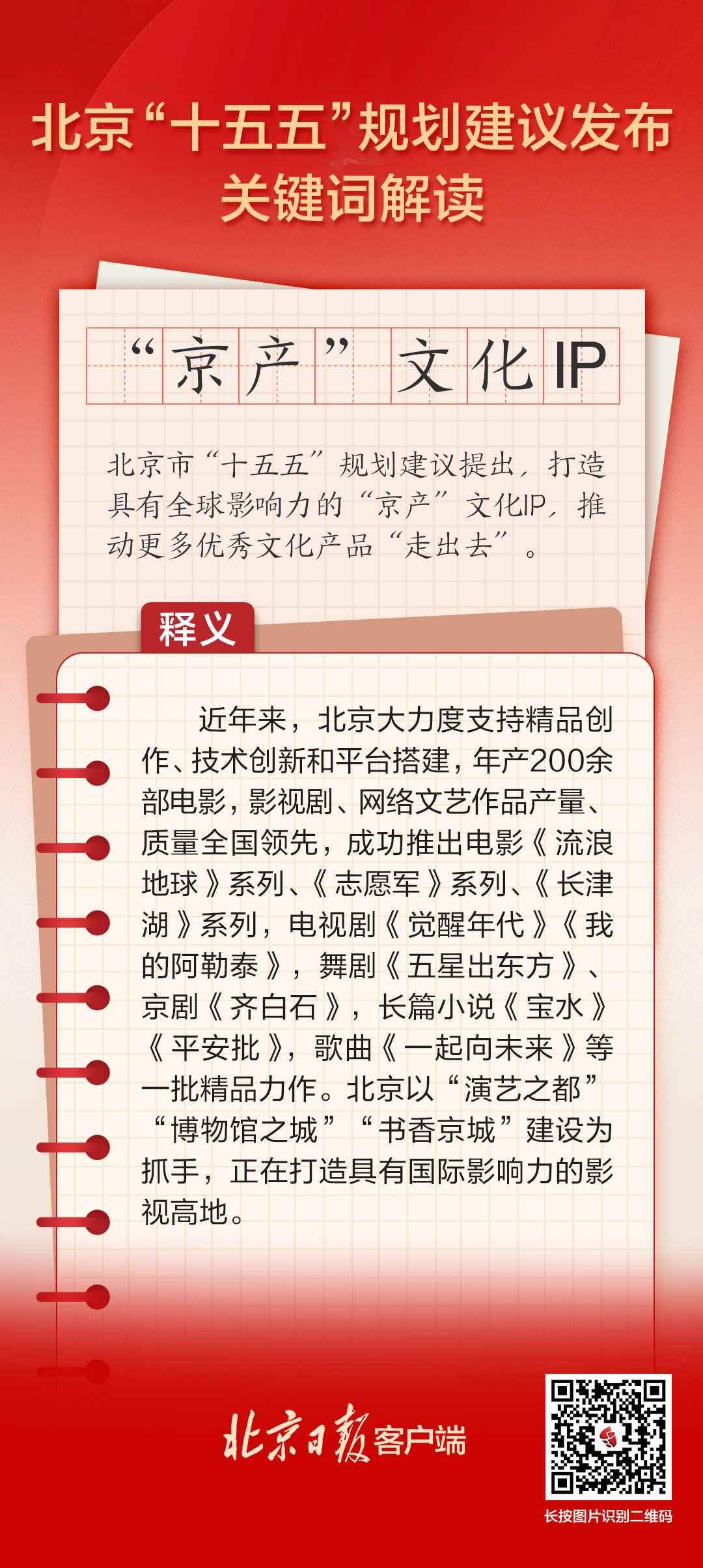 北京“十五五”規劃建議關鍵詞解讀 | “京産”文化IP