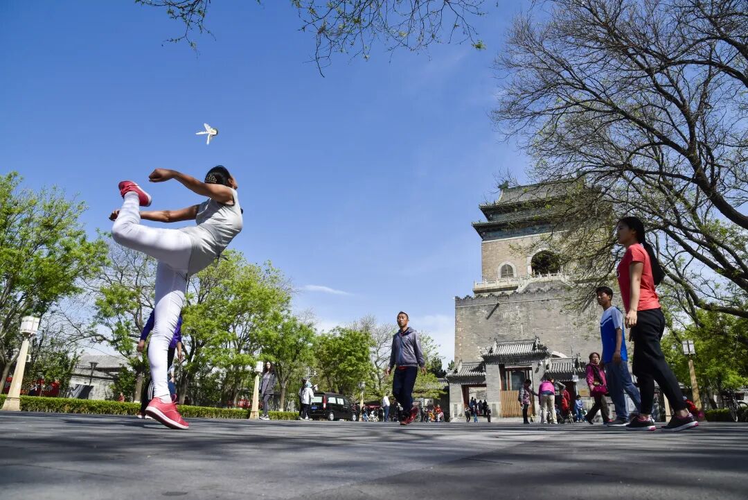 清晨的鐘鼓樓廣場