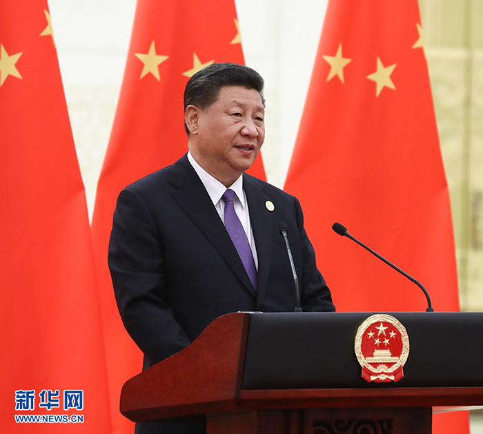 國家主席習近平和夫人彭麗媛在北京人民大會堂舉行宴會，歡迎出席亞洲文明對話大會的外方領導人夫婦及嘉賓。