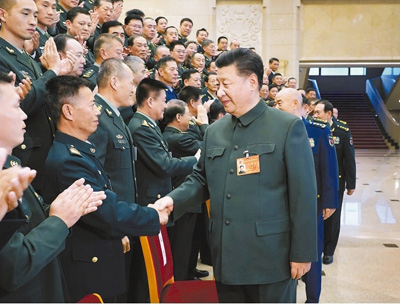 中央軍委基層建設會議在北京召開，習近平親切接見會議代表。