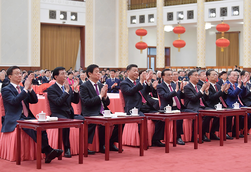 1月23日，中共中央、國務院在北京人民大會堂舉行2020年春節團拜會。