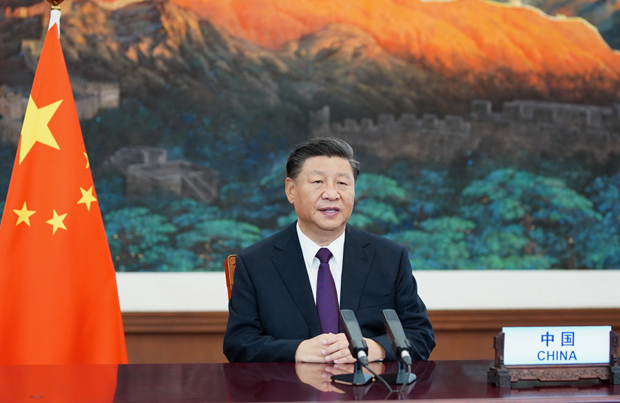 9月21日，國家主席習近平在聯合國成立75周年紀念峰會上發表重要講話