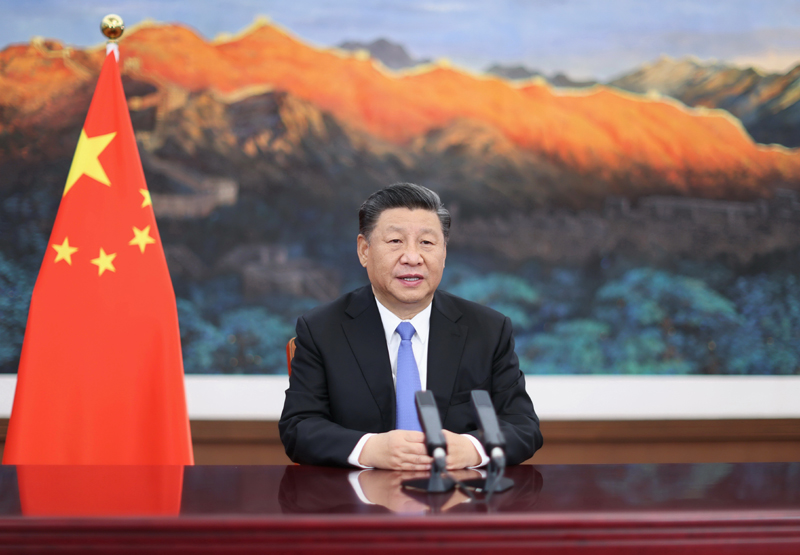 11月4日晚，第三屆中國國際進口博覽會開幕式在上海舉行，國家主席習近平以視頻方式發表主旨演講。