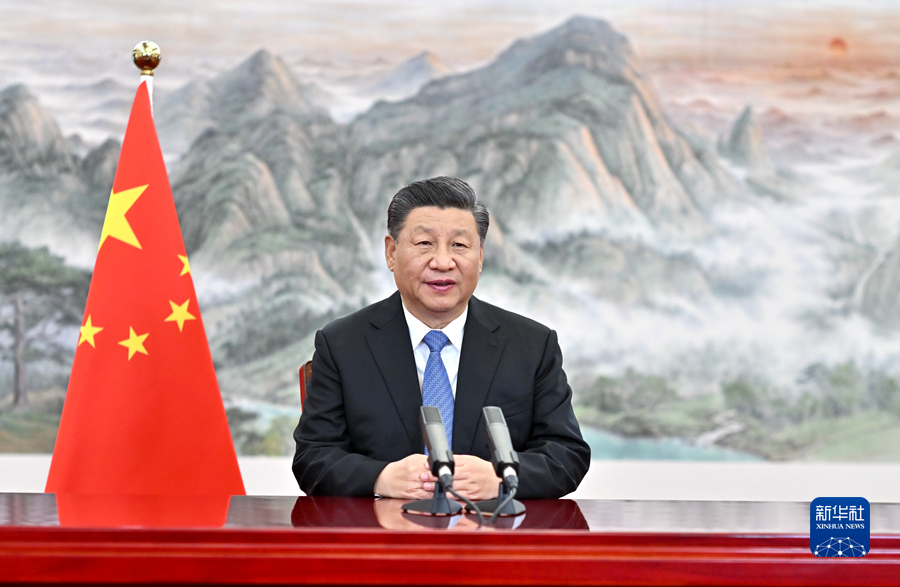 11月4日晚，國家主席習近平以視頻方式出席第四屆中國國際進口博覽會開幕式併發表題為《讓開放的春風溫暖世界》的主旨演講。