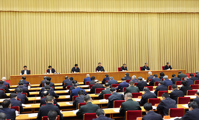 12月3日至12月4日，全國宗教工作會議在北京召開。中共中央總書記、國家主席、中央軍委主席習近平出席會議併發表重要講話。李克強、栗戰書、汪洋、王滬寧、趙樂際、韓正出席會議。(丁海濤 攝)