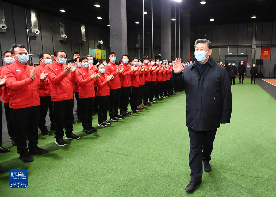 1月4日，中共中央總書記、國家主席、中央軍委主席習近平在北京考察2022年冬奧會、冬殘奧會籌辦備賽工作。