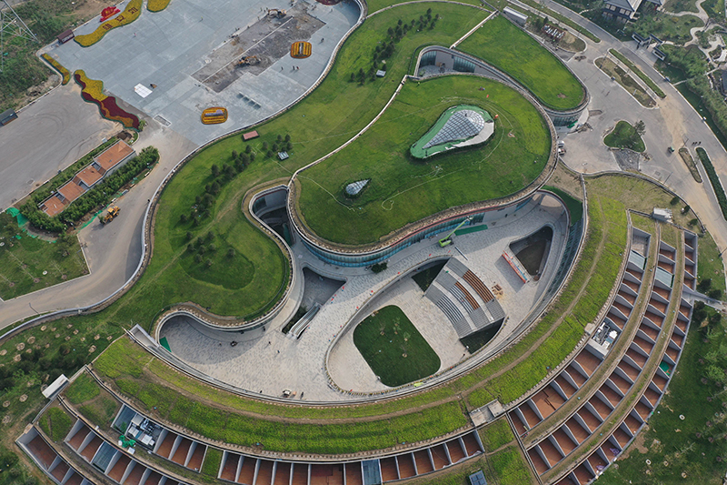 這是河北雄安新區雄安郊野公園(2021年7月15日攝，無人機照片)。