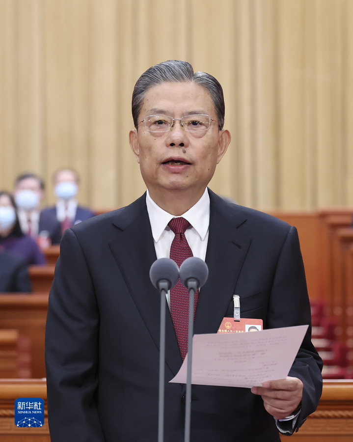 3月5日，第十四屆全國人民代表大會第一次會議在北京人民大會堂開幕。趙樂際主持開幕會。