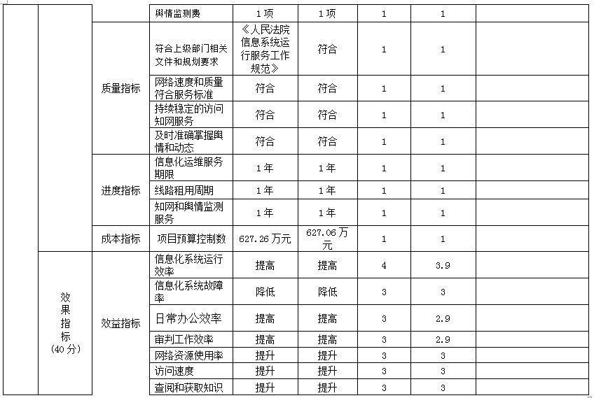 项目支出绩效自评表