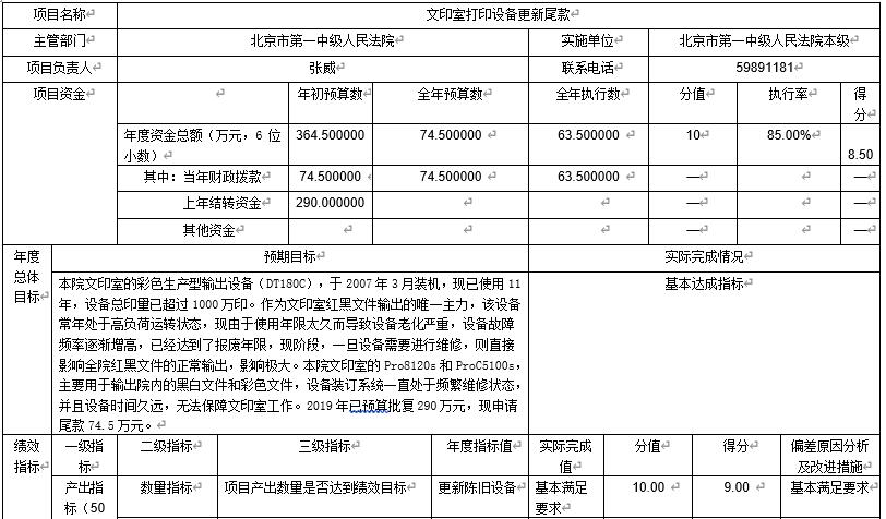 文印室打印设备更新尾款