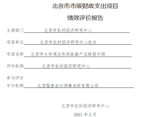 项目绩效评价报告