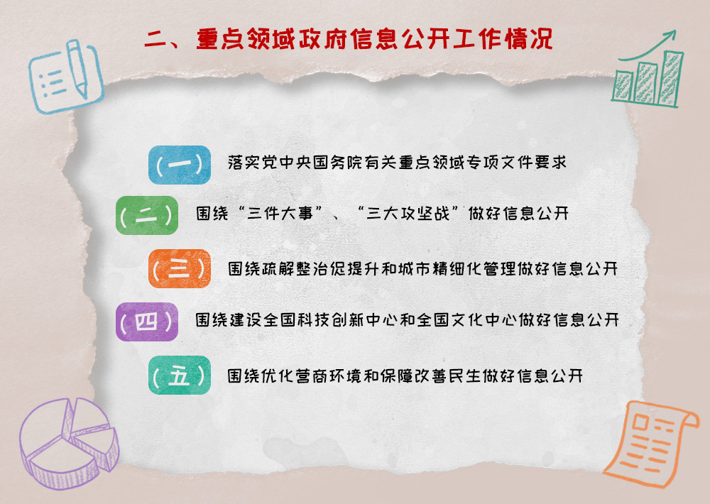 重点领域政府信息公开工作情况