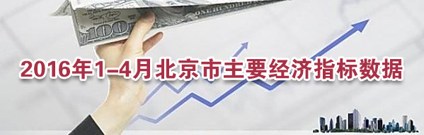 数读2016年1月-4月北京市经济运行情况