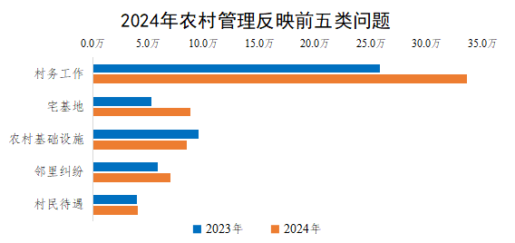 2024年农村管理反映前五类问题