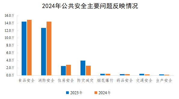 2024年公共安全主要问题反映情况