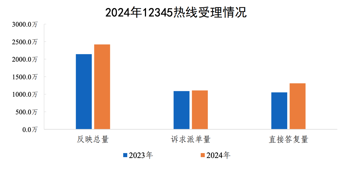 2024年12345热线受理情况