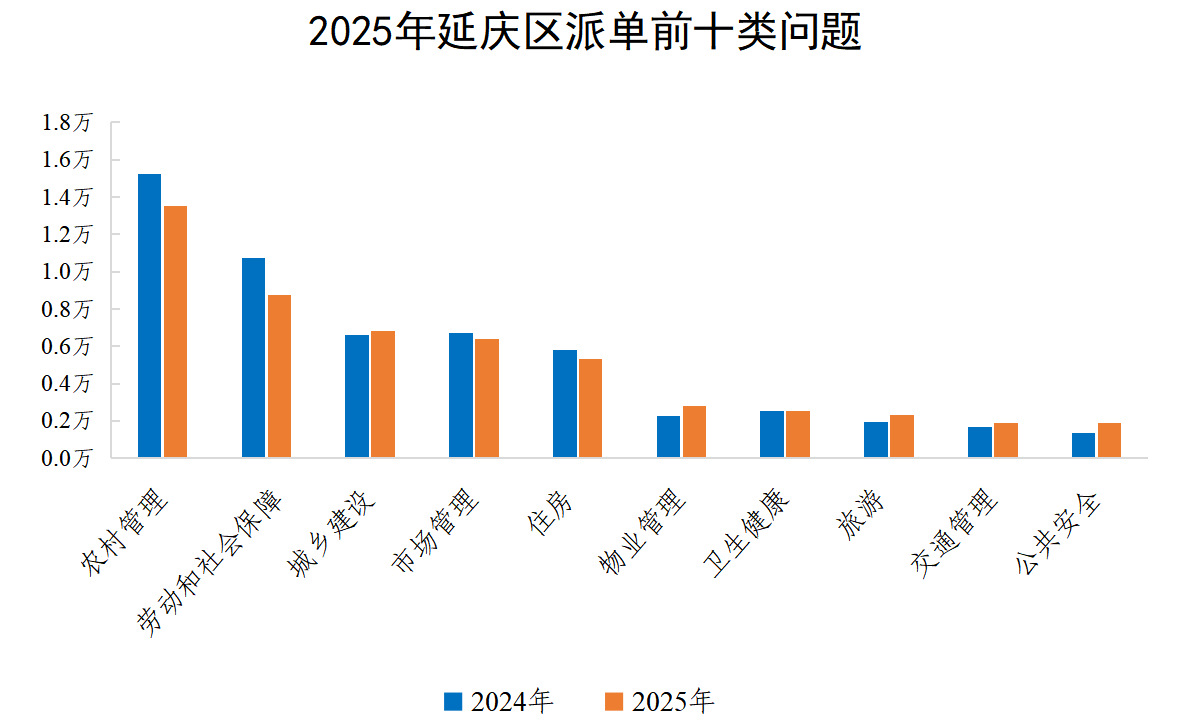 2025年延庆区派单前十类问题