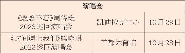 文艺精品资讯 10月23日-10月29日
