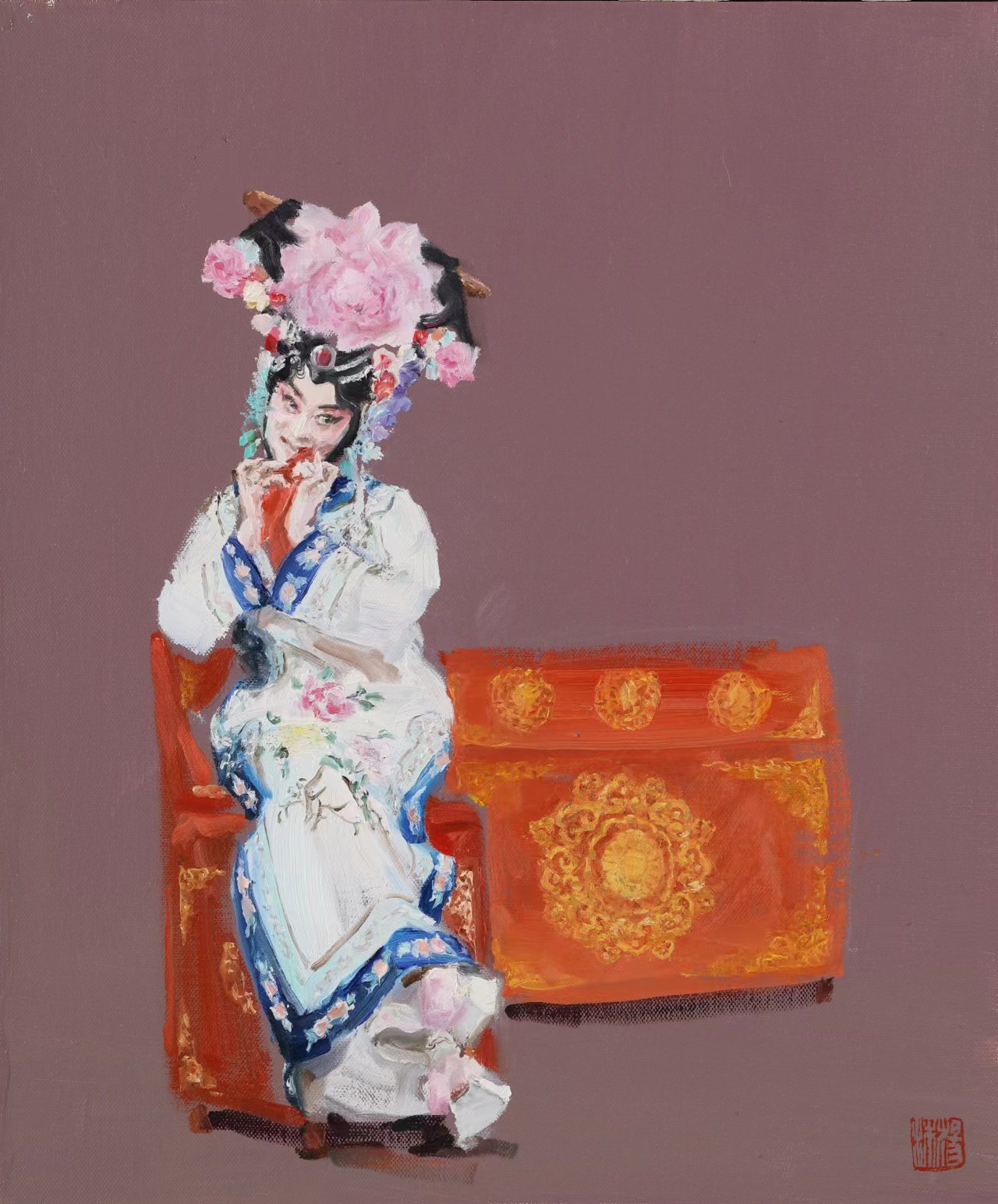 《四郎探母》杨沛60x50cm布面油画2021